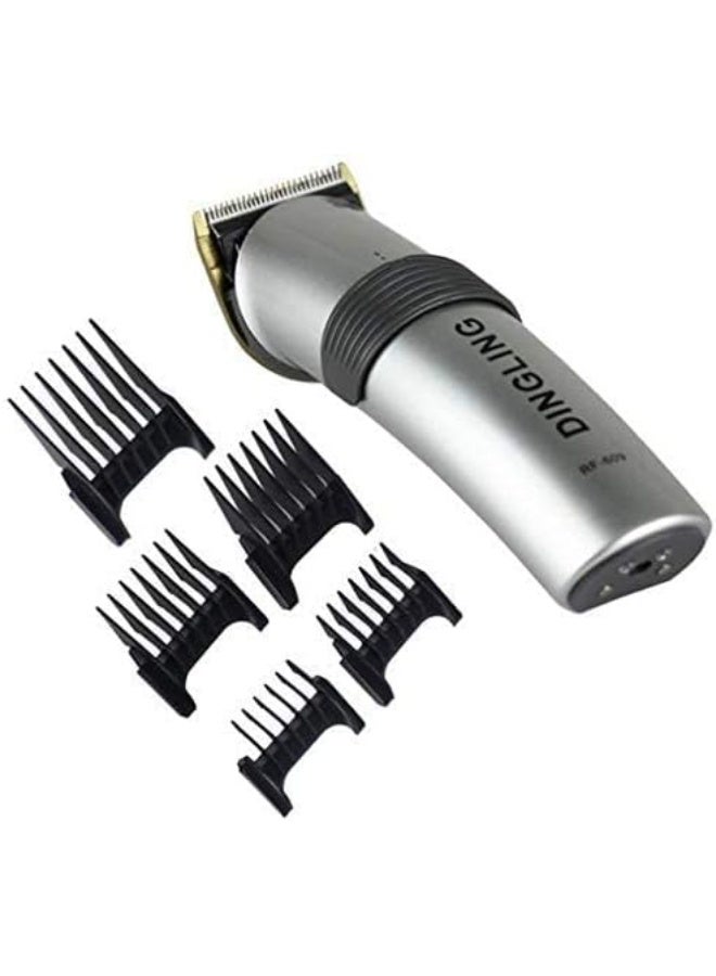 دينجلينج ماكينة حلاقة احترافية فضية اللون للبالغين والأطفال، مع شاحن USB لاسلكي - Image 1